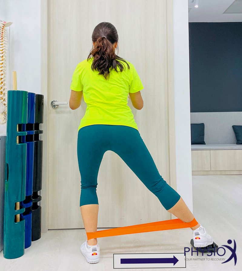 Standing hip abduction Singapore PhysioX
