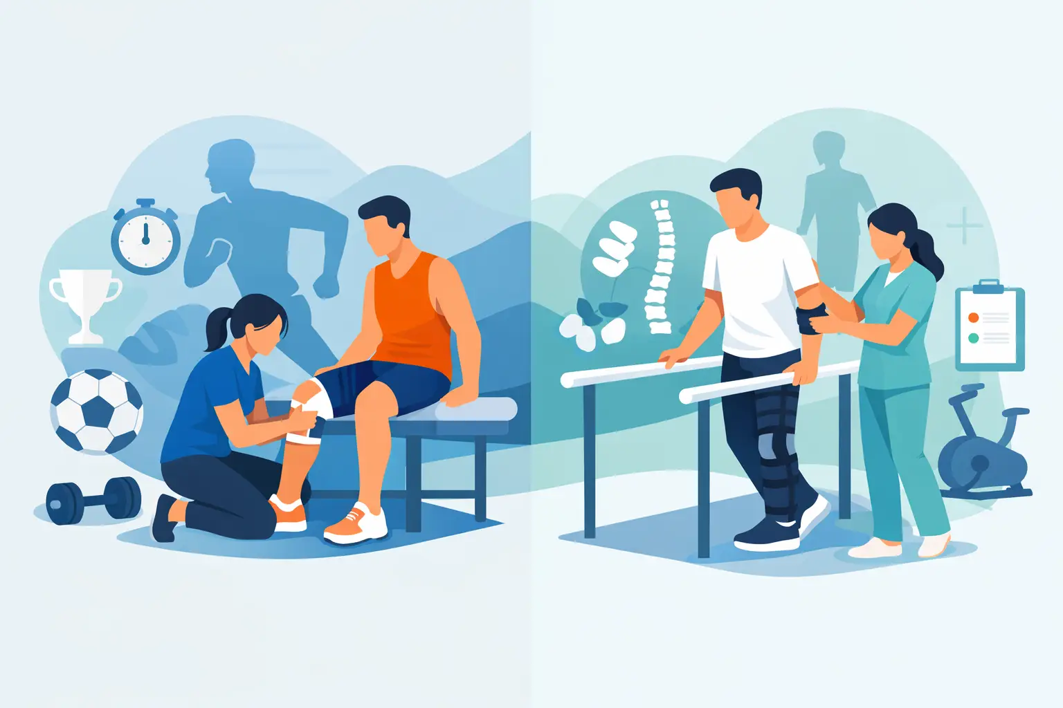Difference Between Sports Therapy and Rehabilitation Difference Between Sports Therapy and Rehabilitation
